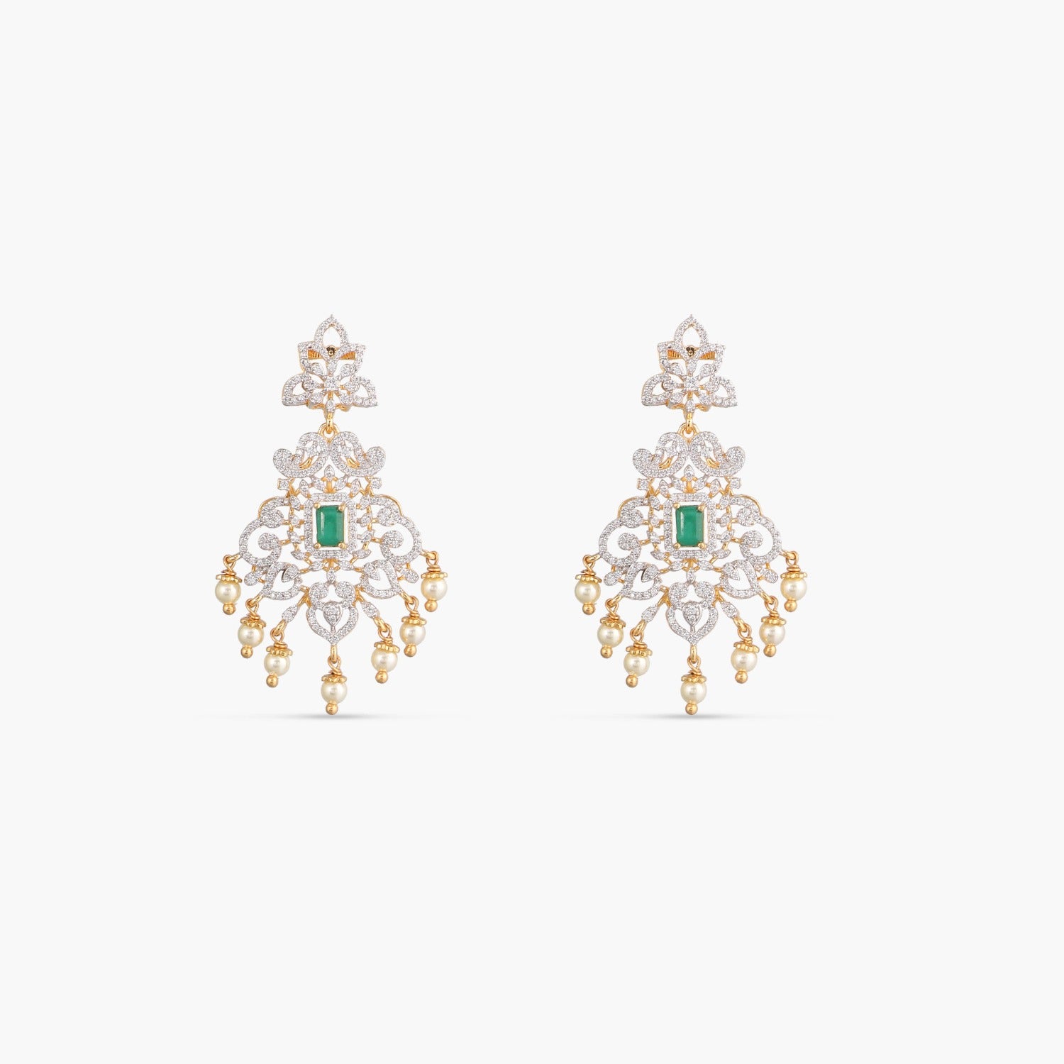 Aisha CZ Silver Necklace Set