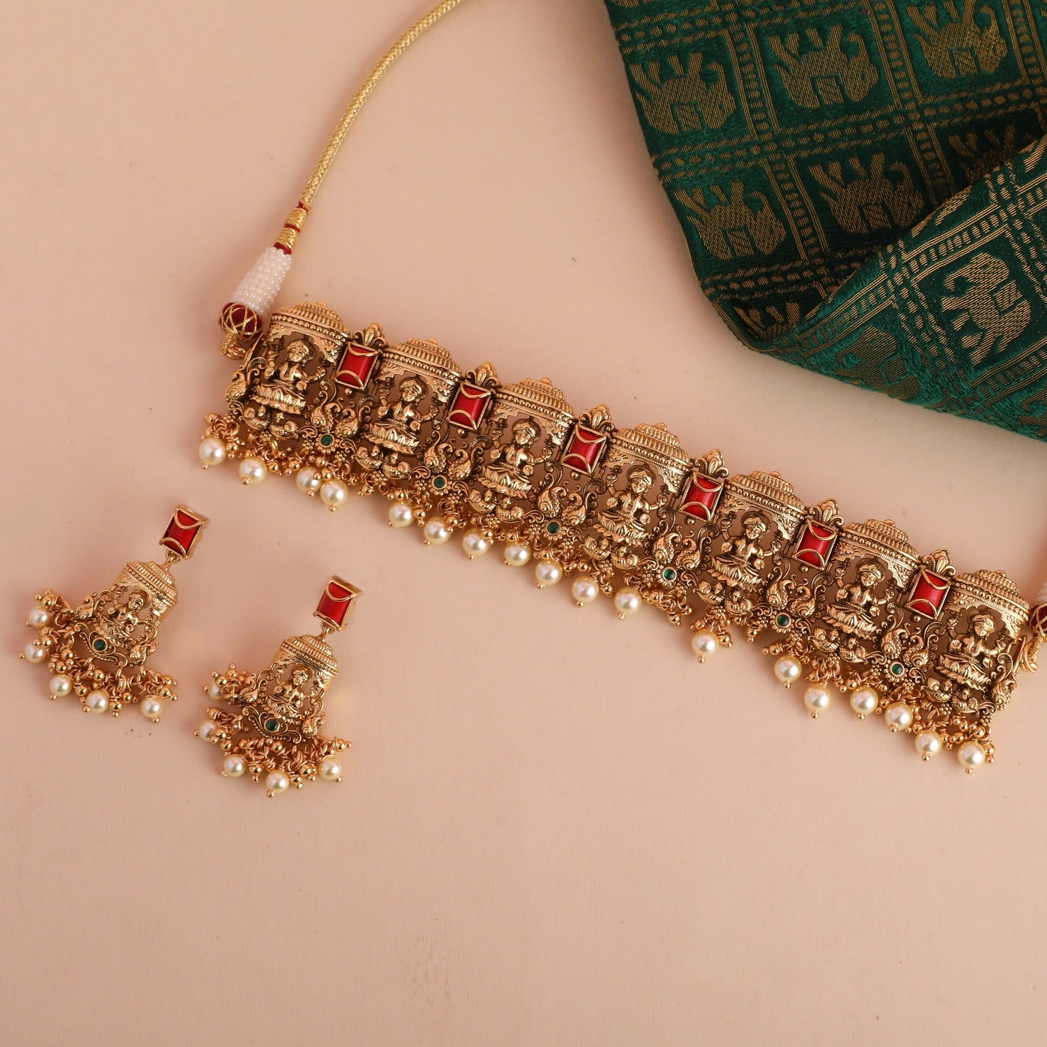Choker Bhavani Antique Temple Choker Set