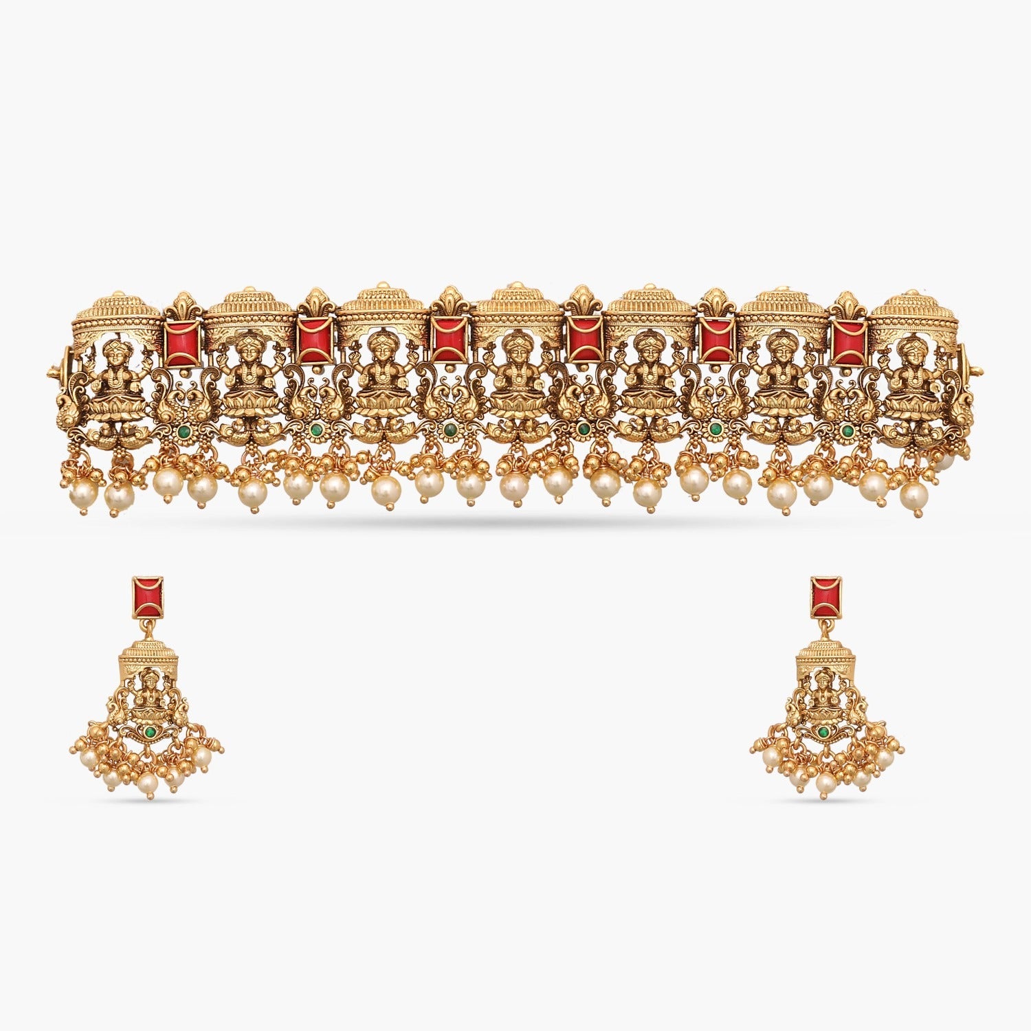 Choker Bhavani Antique Temple Choker Set