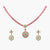  Aarohi Kempu Silver Necklace Set