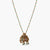 Gajalakshmi Antique Silver Pendant Necklace 