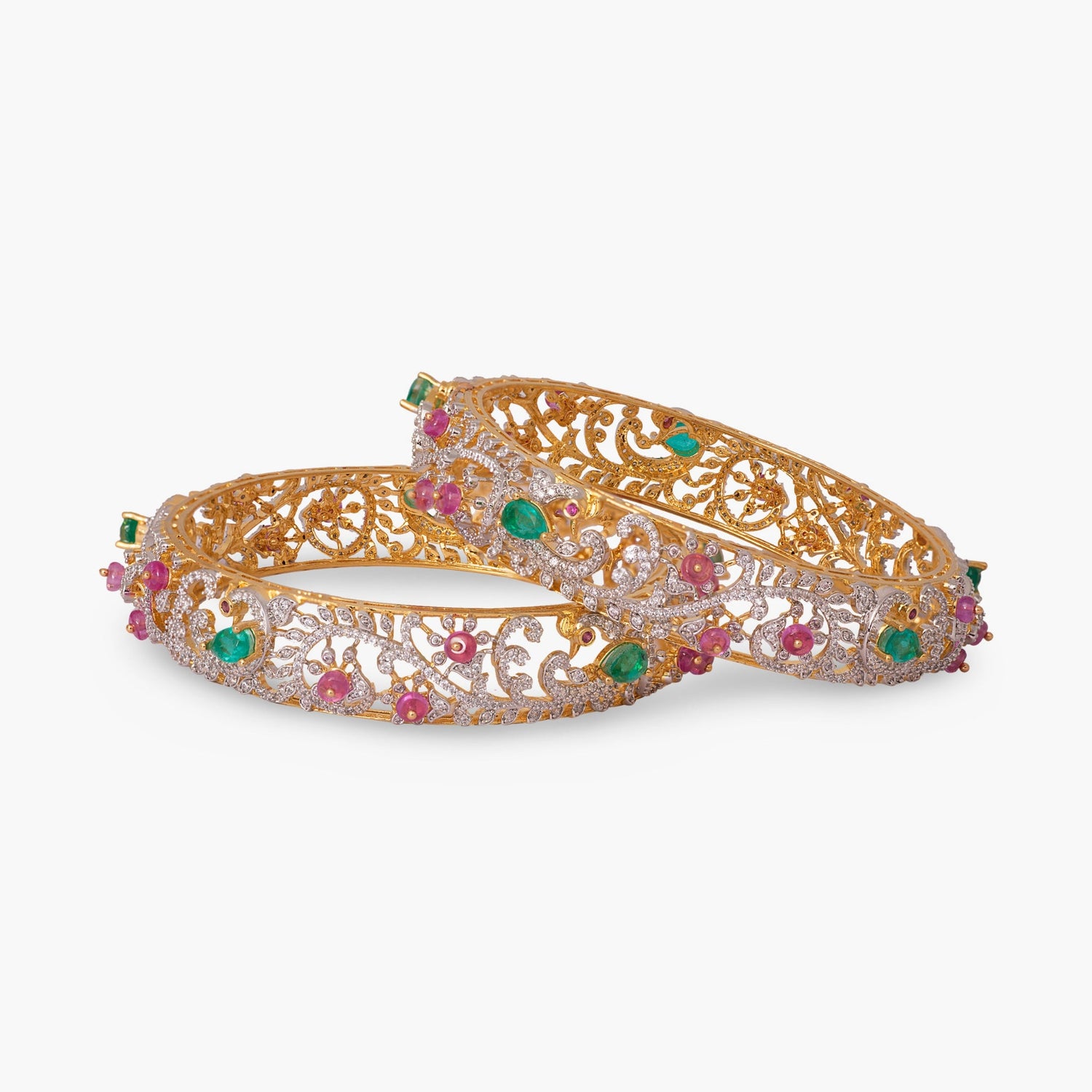 Bangles Saanvi CZ Silver Bangles