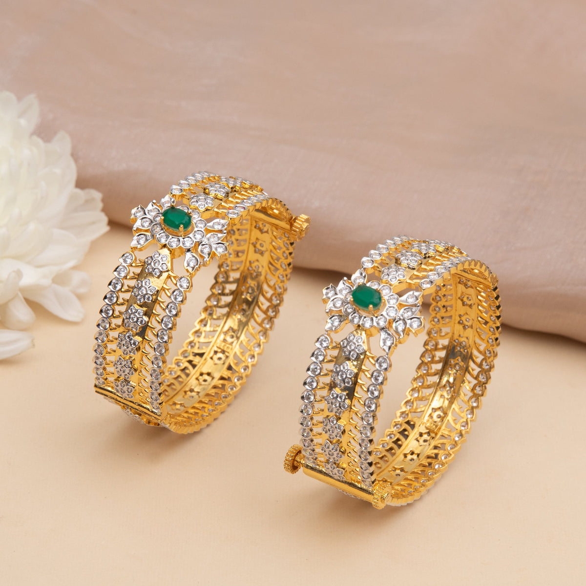 Rue CZ Silver Bangles