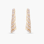 Earrings Dancing Leaf CZ Silver Cocktail Drop Earrings