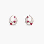 Earrings Lyra CZ Silver Hoop Earrings