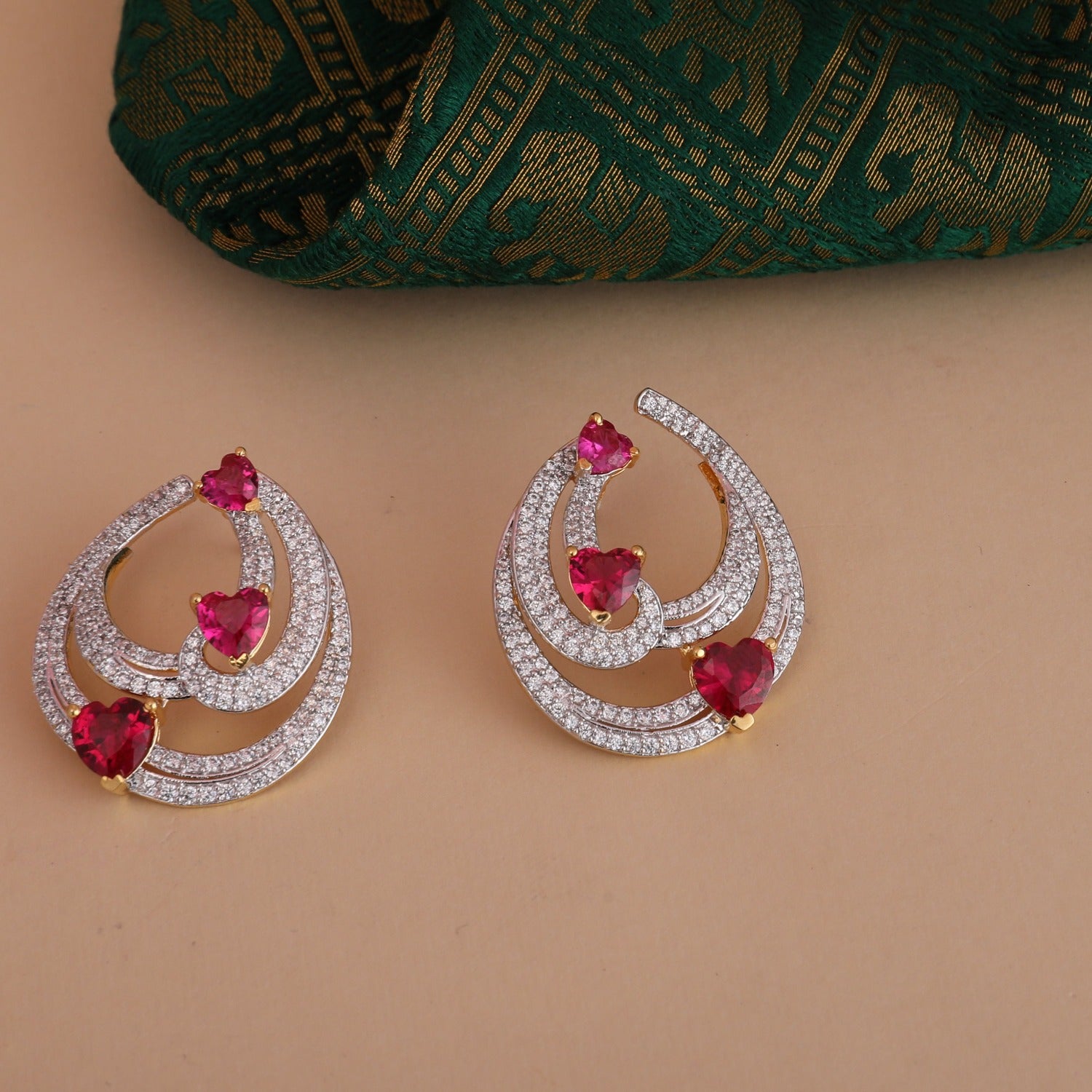 Earrings Lyra CZ Silver Hoop Earrings