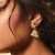 Opulent Floral CZ Silver Jhumka Earrings