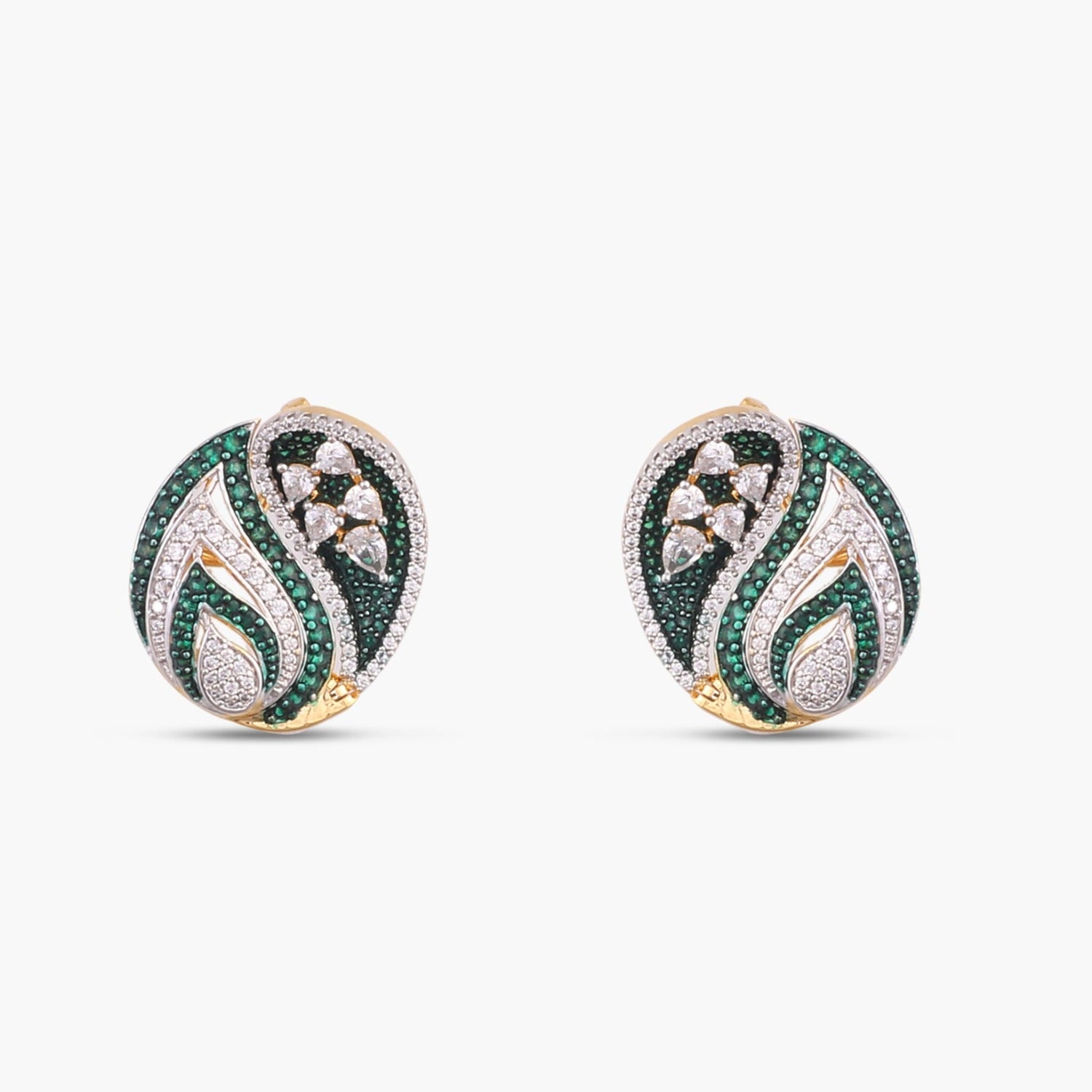 Earrings Vanda Floral CZ Silver Stud Earrings