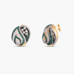 Earrings Vanda Floral CZ Silver Stud Earrings