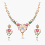 Anaya CZ Silver Necklace Set