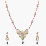 Noorani CZ Silver Necklace Set