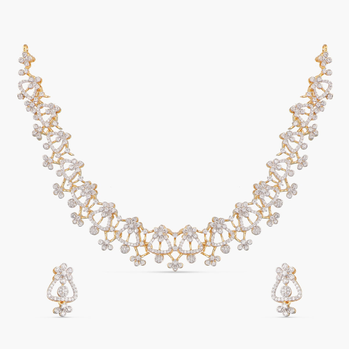 Sophia CZ Silver Necklace Set