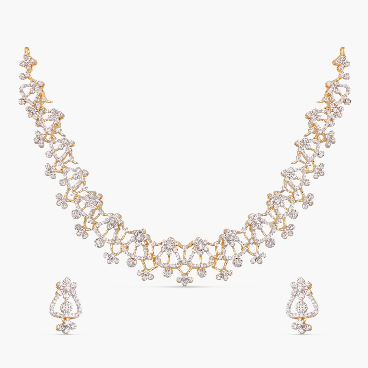 Necklaces Sophia CZ Silver Necklace Set
