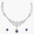 Sapphire Glam CZ Silver Necklace