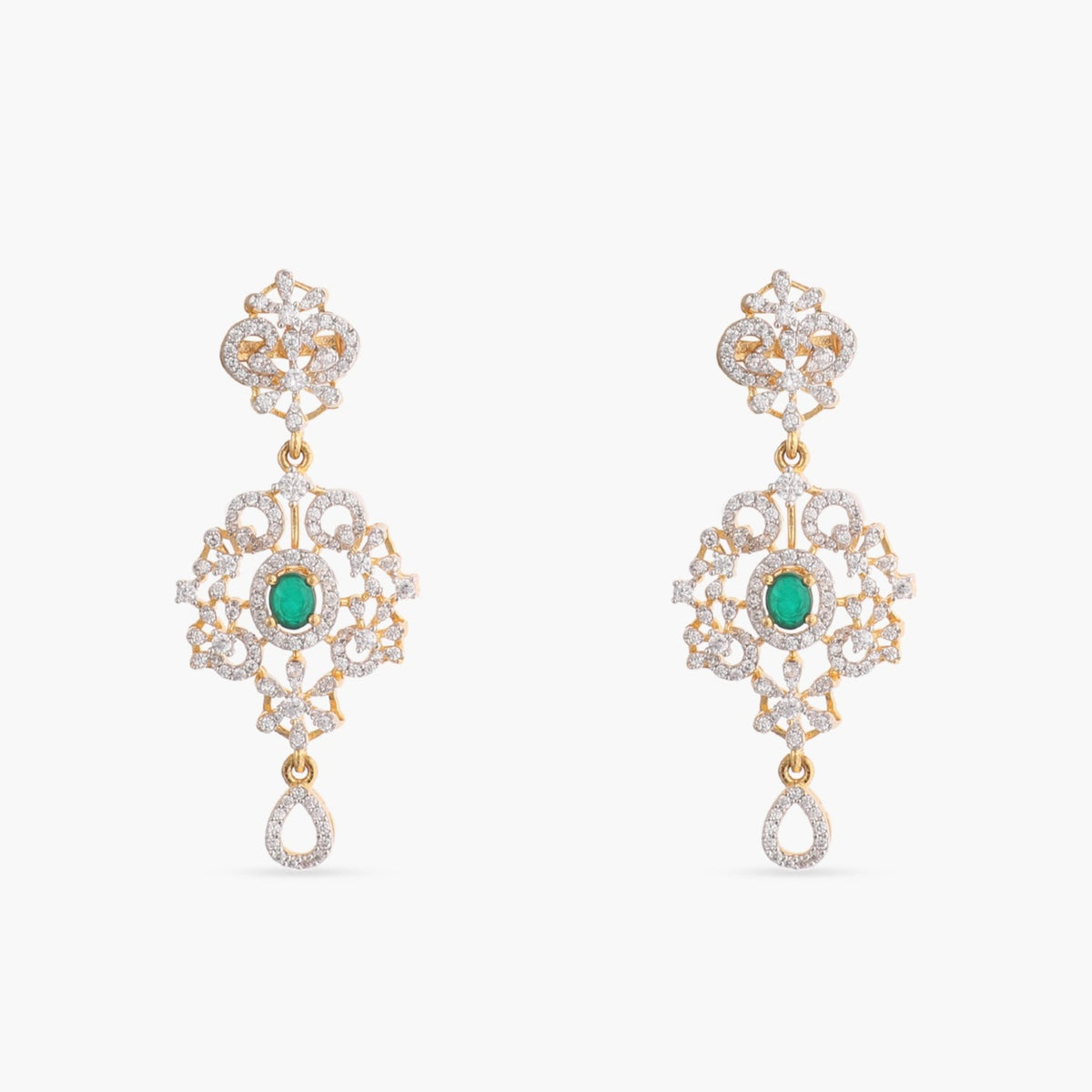 Daisy CZ Silver Necklace Set