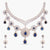 Sapphire Radiance Layered CZ Silver Necklace Set