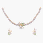 Necklace Begonia CZ Silver Necklace Set