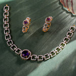 Choker Blue Azure CZ Silver Choker Set