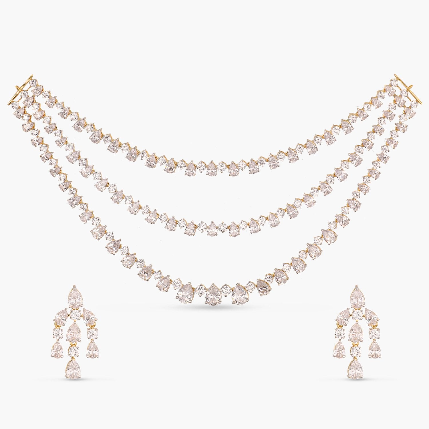 Trisha Layered CZ Necklace Set