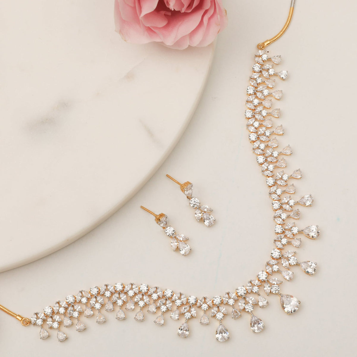 Necklace Stella CZ Silver Necklace Set