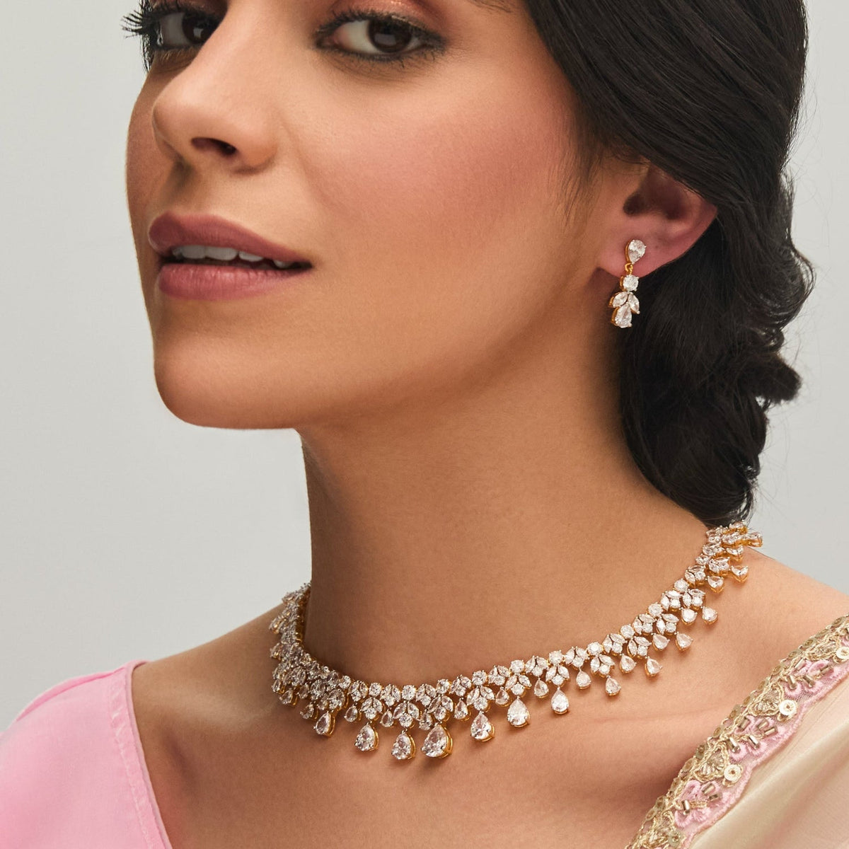 Necklace Stella CZ Silver Necklace Set