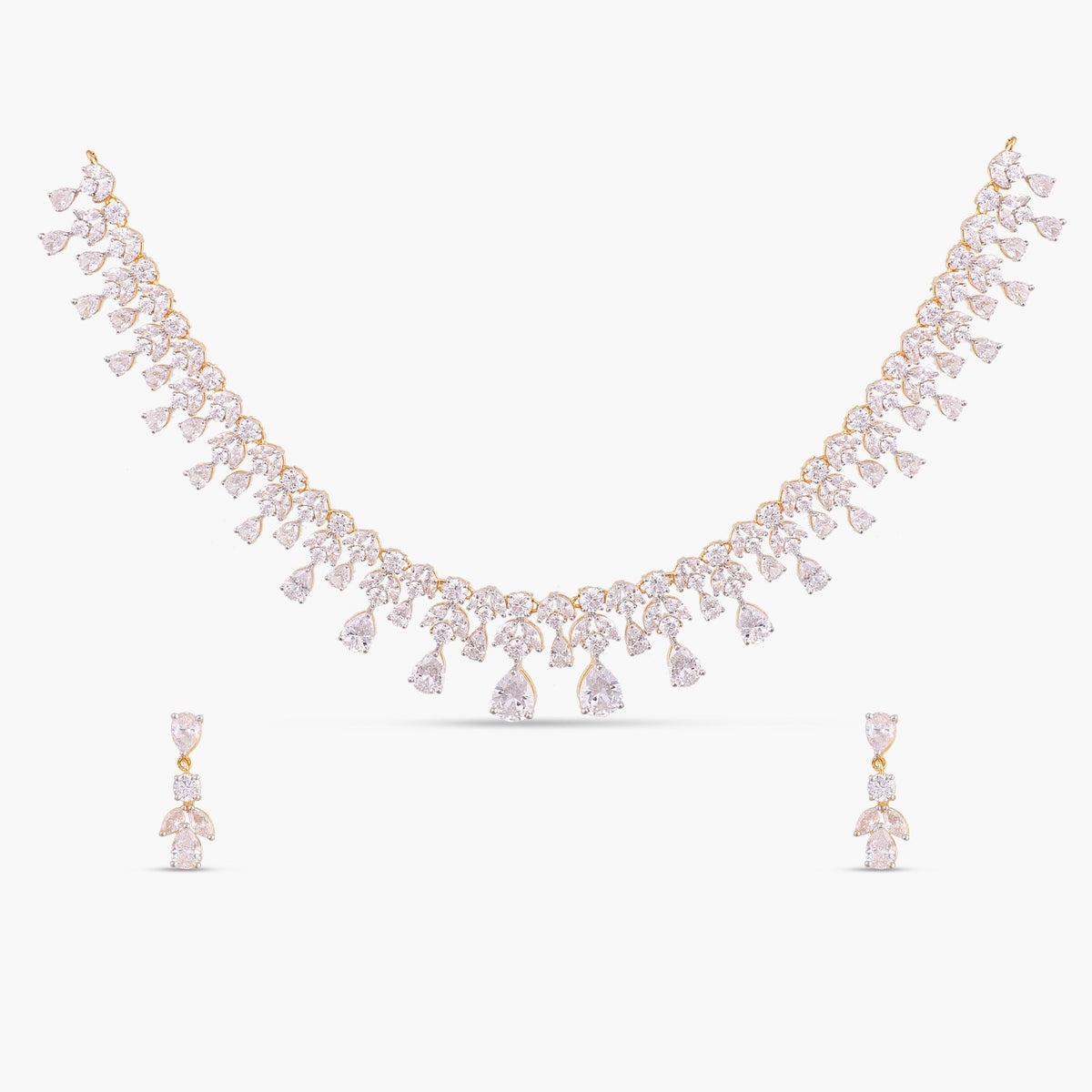 Stella CZ Silver Necklace Set