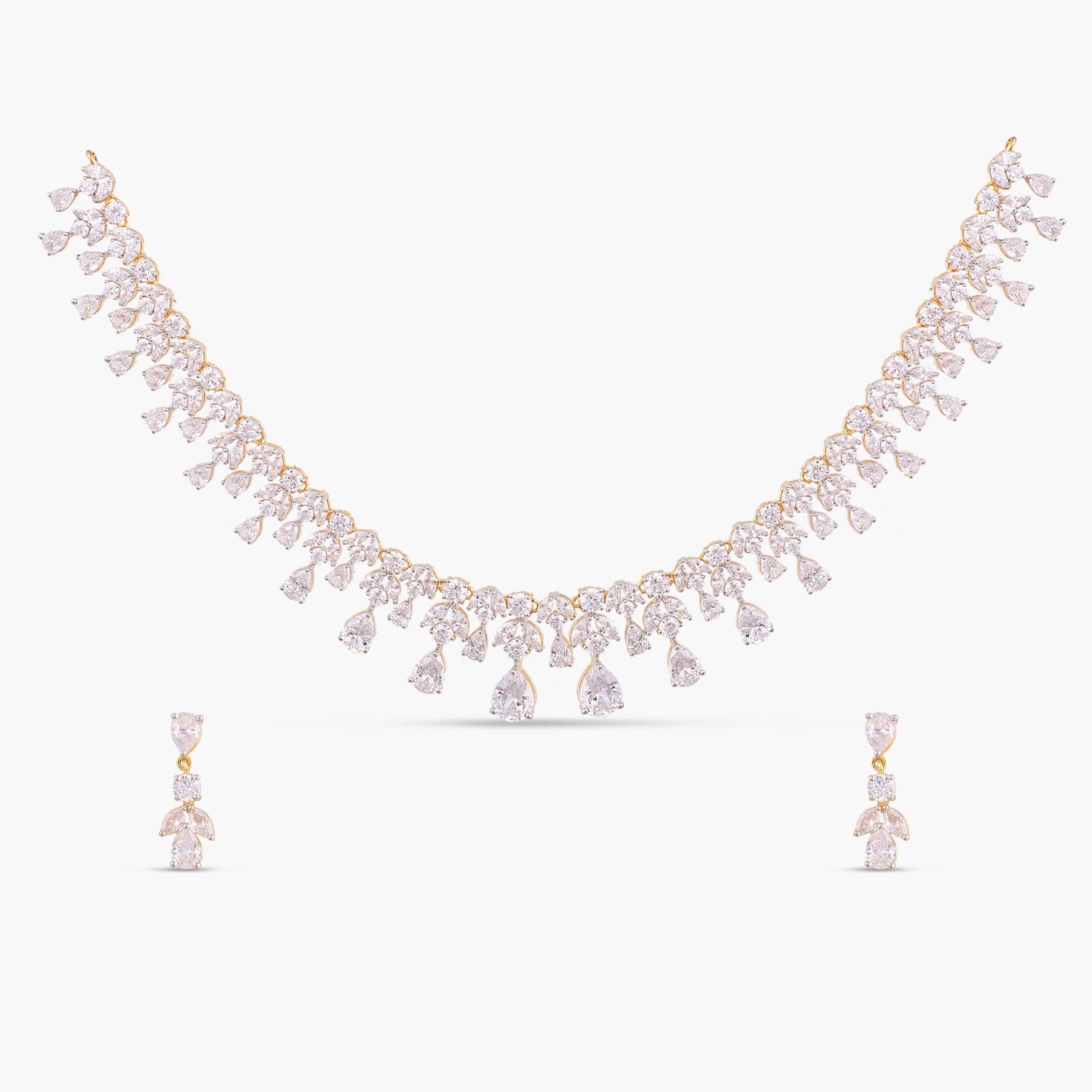 Stella CZ Silver Necklace Set