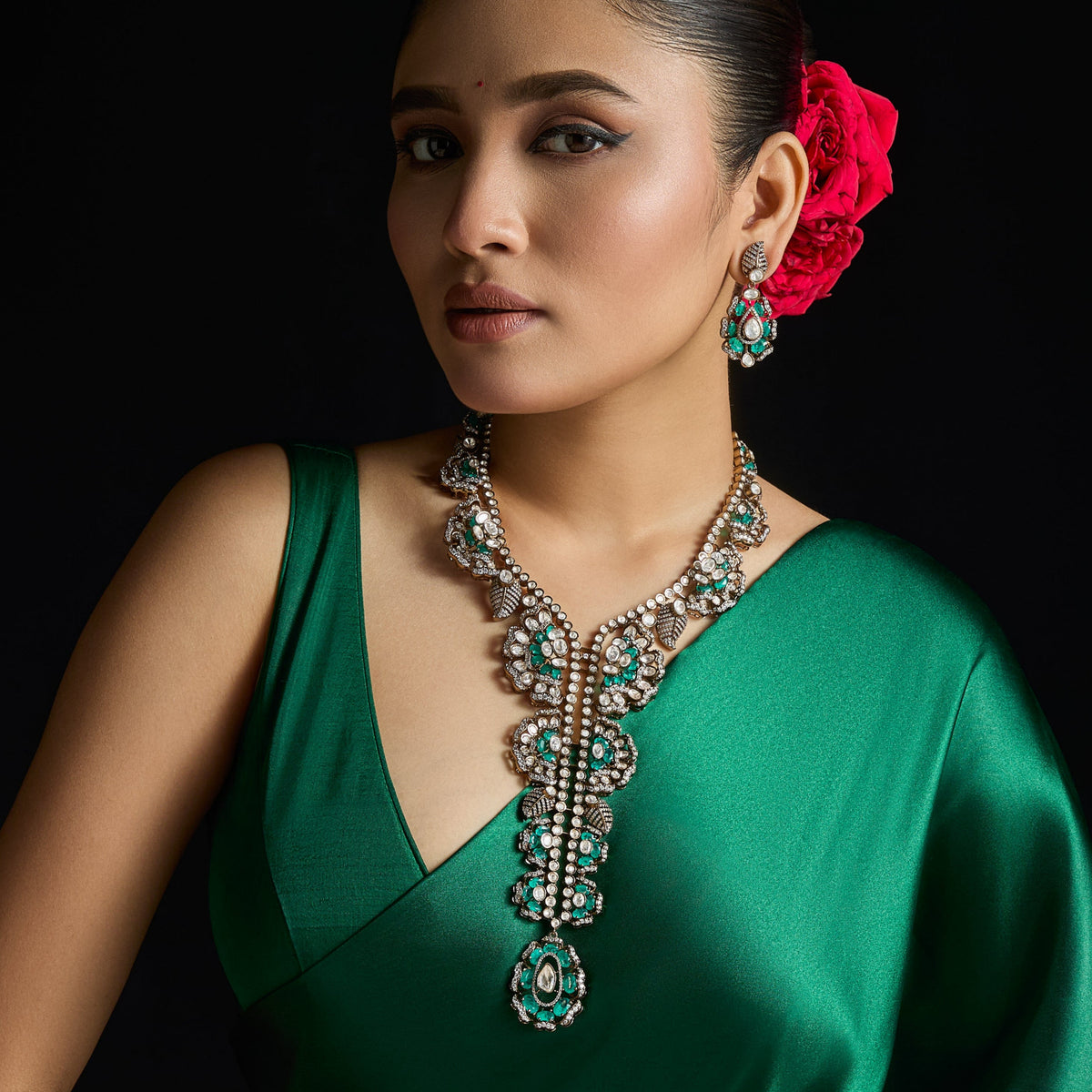 Exquisite Moissanite Silver Lariat Necklace