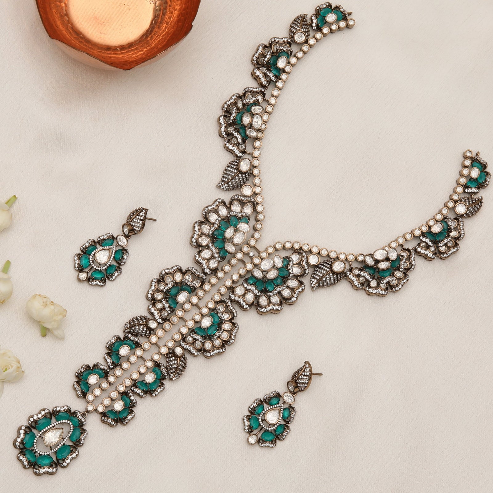 Exquisite Moissanite Silver Lariat Necklace