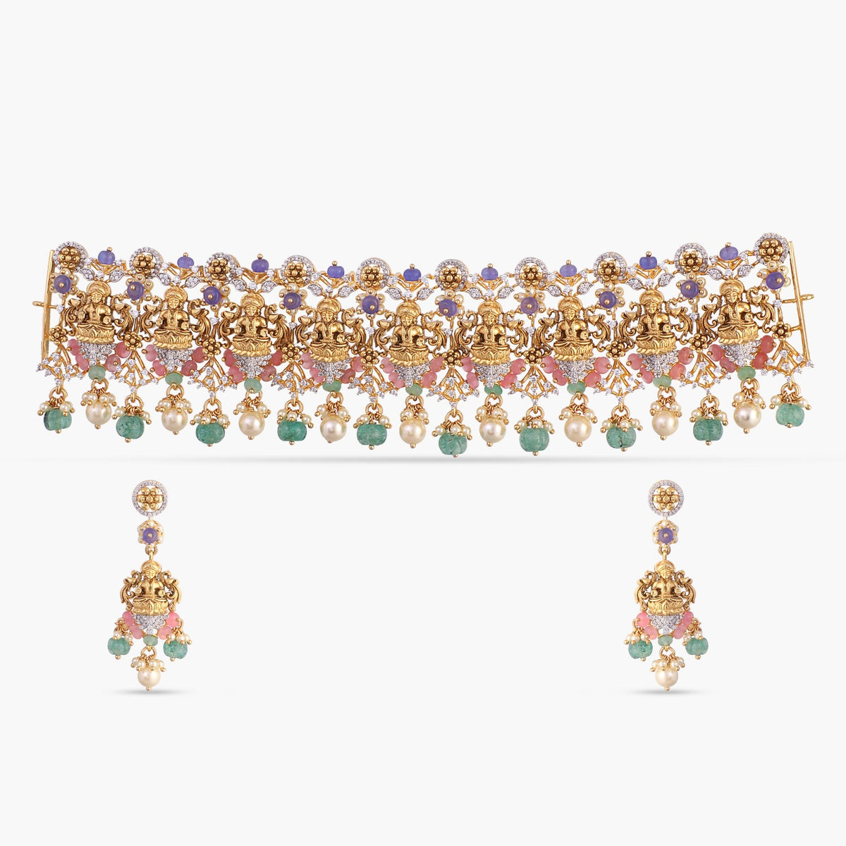 Ananya  Antique Silver Choker Set