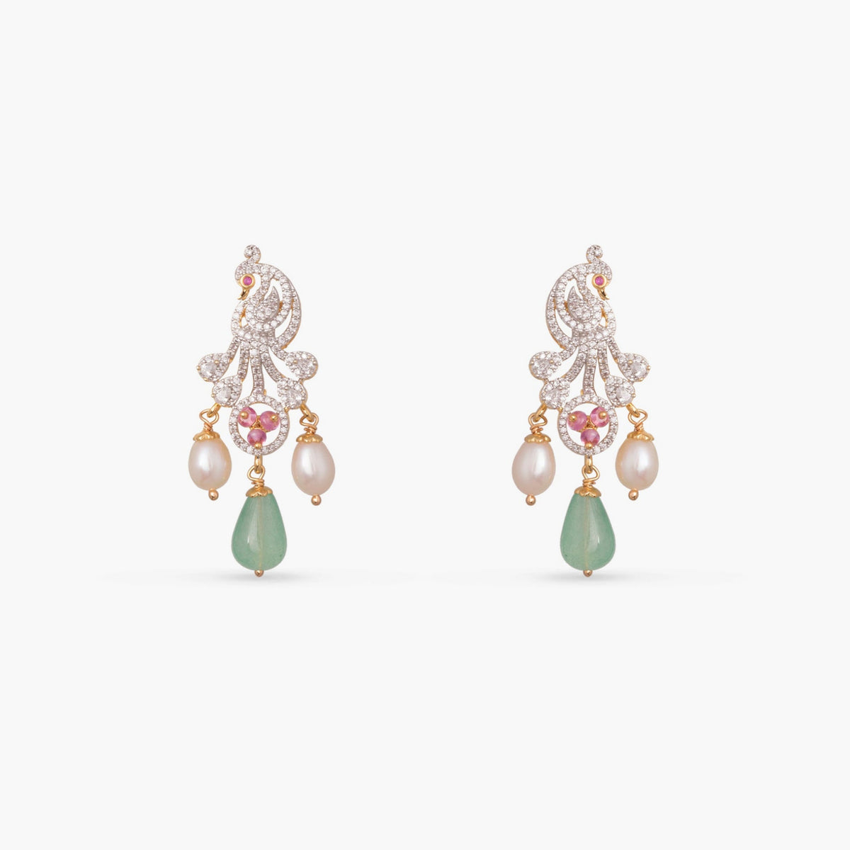 Mayuri CZ Silver Necklace Set