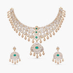 Necklace Neela Gold-Plated CZ Silver Necklace Set