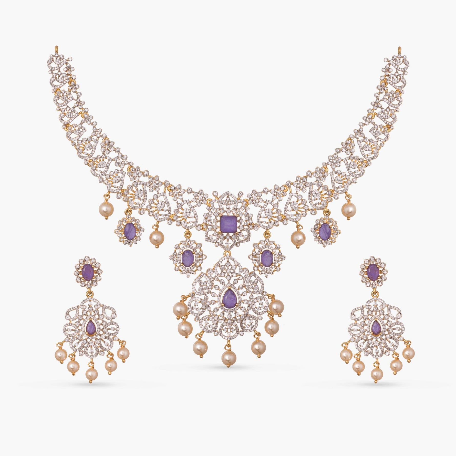 Necklace Amara CZ Silver Necklace Set