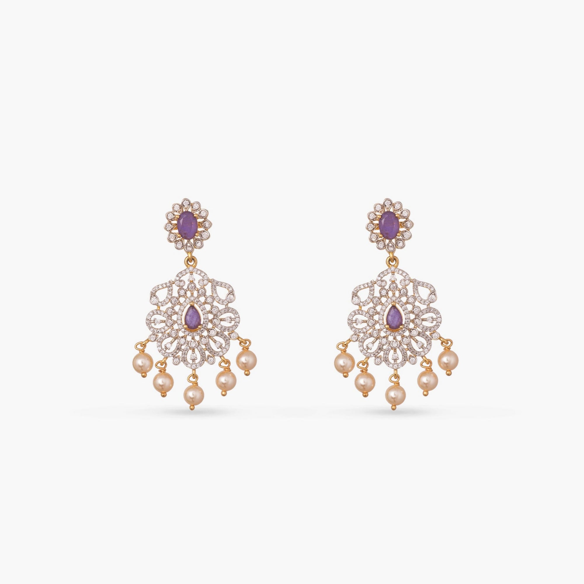 Amara CZ Silver Necklace Set