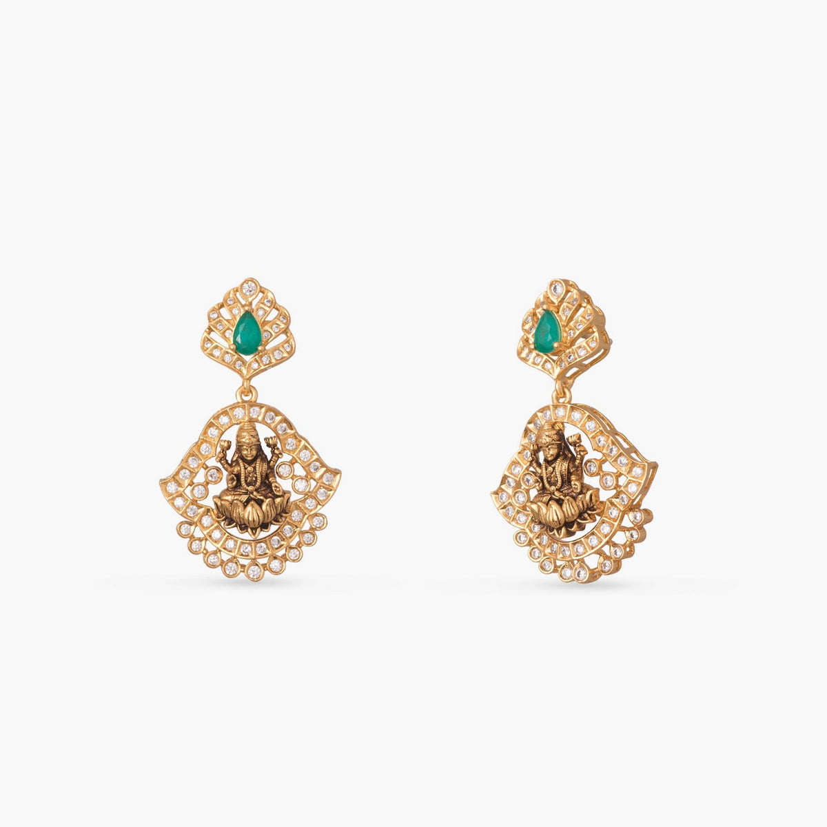 Necklace Lakshmi Cascade CZ Silver Necklace Set