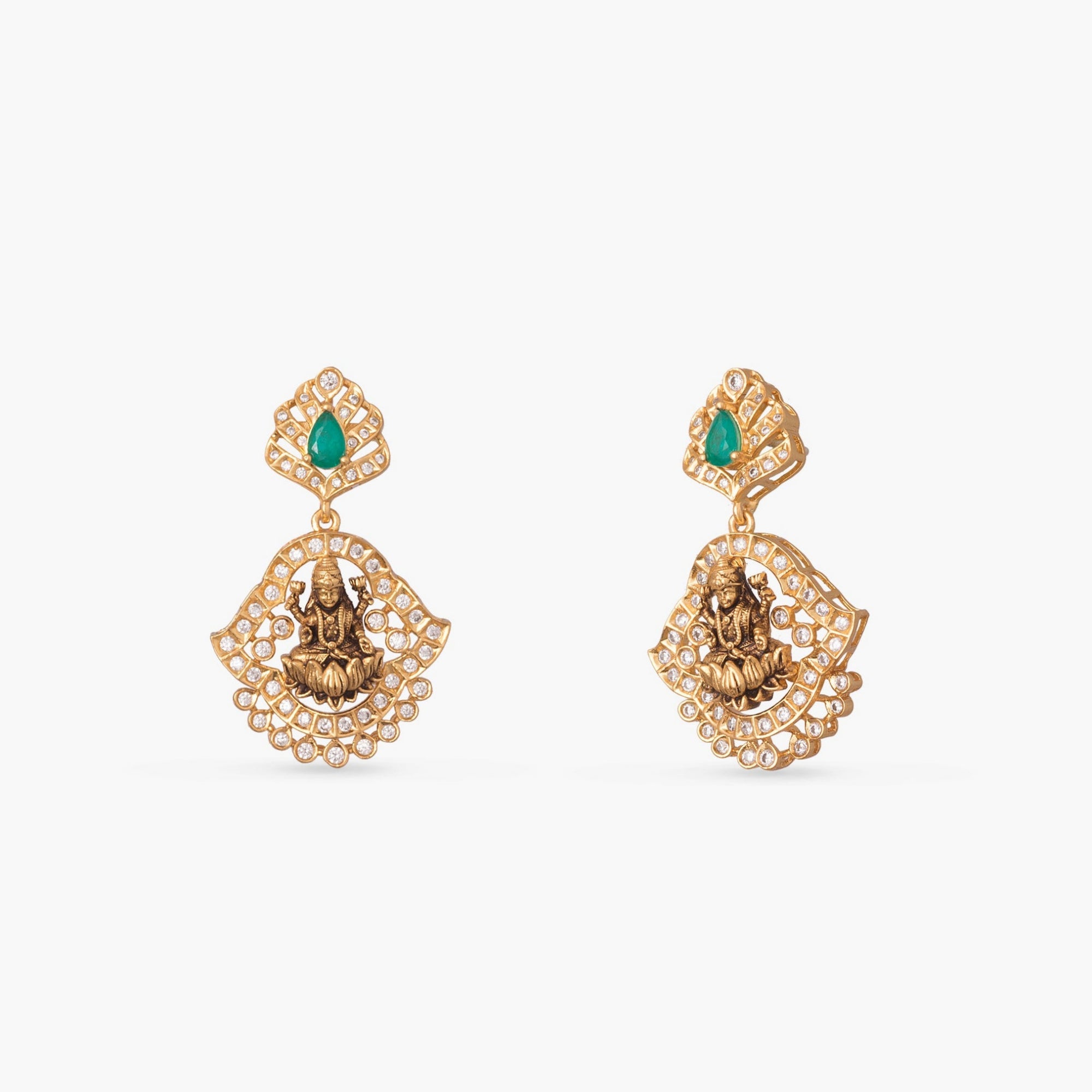 Lakshmi Cascade CZ Silver Necklace Set
