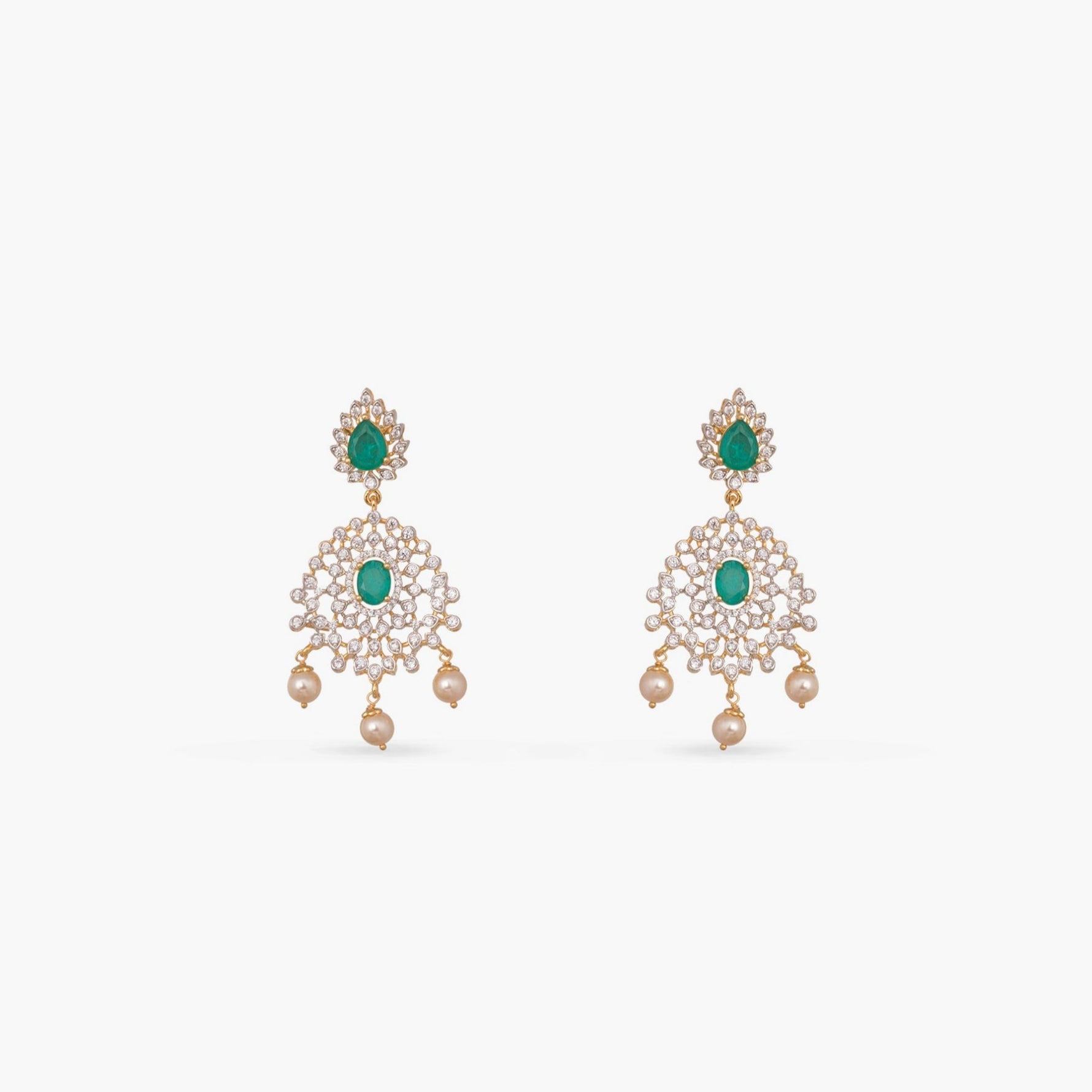 Necklace Rhea Double Layered CZ Silver Necklace Set