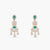 Pushpa Floral Layered CZ Silver Necklace Set