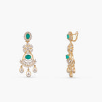 Necklace Pushpa Floral Layered CZ Silver Necklace Set