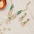 Pushpa Floral Layered CZ Silver Necklace Set