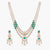Pushpa Floral Layered CZ Silver Necklace Set