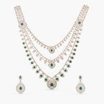Necklace Aarika Layered CZ Silver Necklace Set