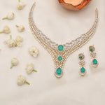 Necklace Navya CZ Silver Necklace Set