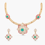 Meera CZ Silver Necklace Set