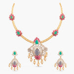 Avani CZ Silver Necklace Set