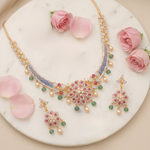 Ria CZ Silver Necklace Set