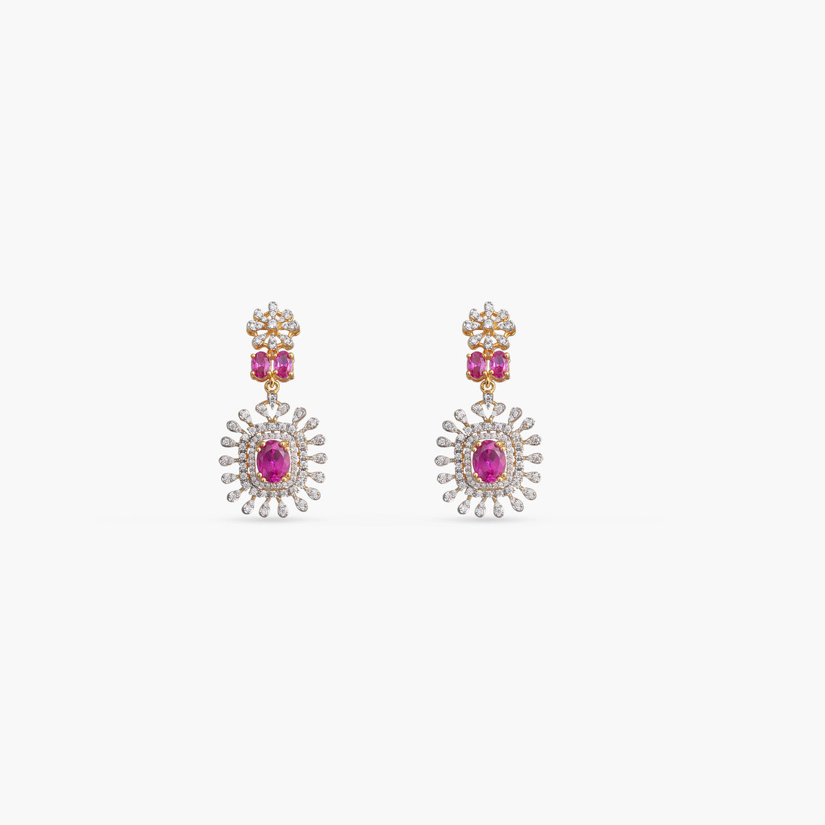 Swari CZ Silver Necklace Set