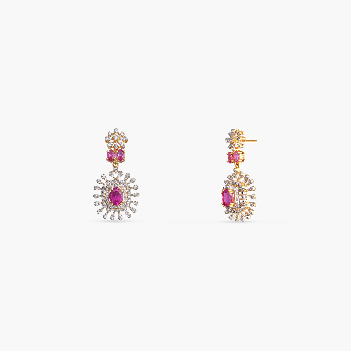 Swari CZ Silver Necklace Set