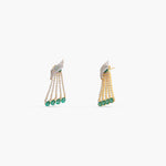 Aveline Emerald CZ Silver Necklace Set