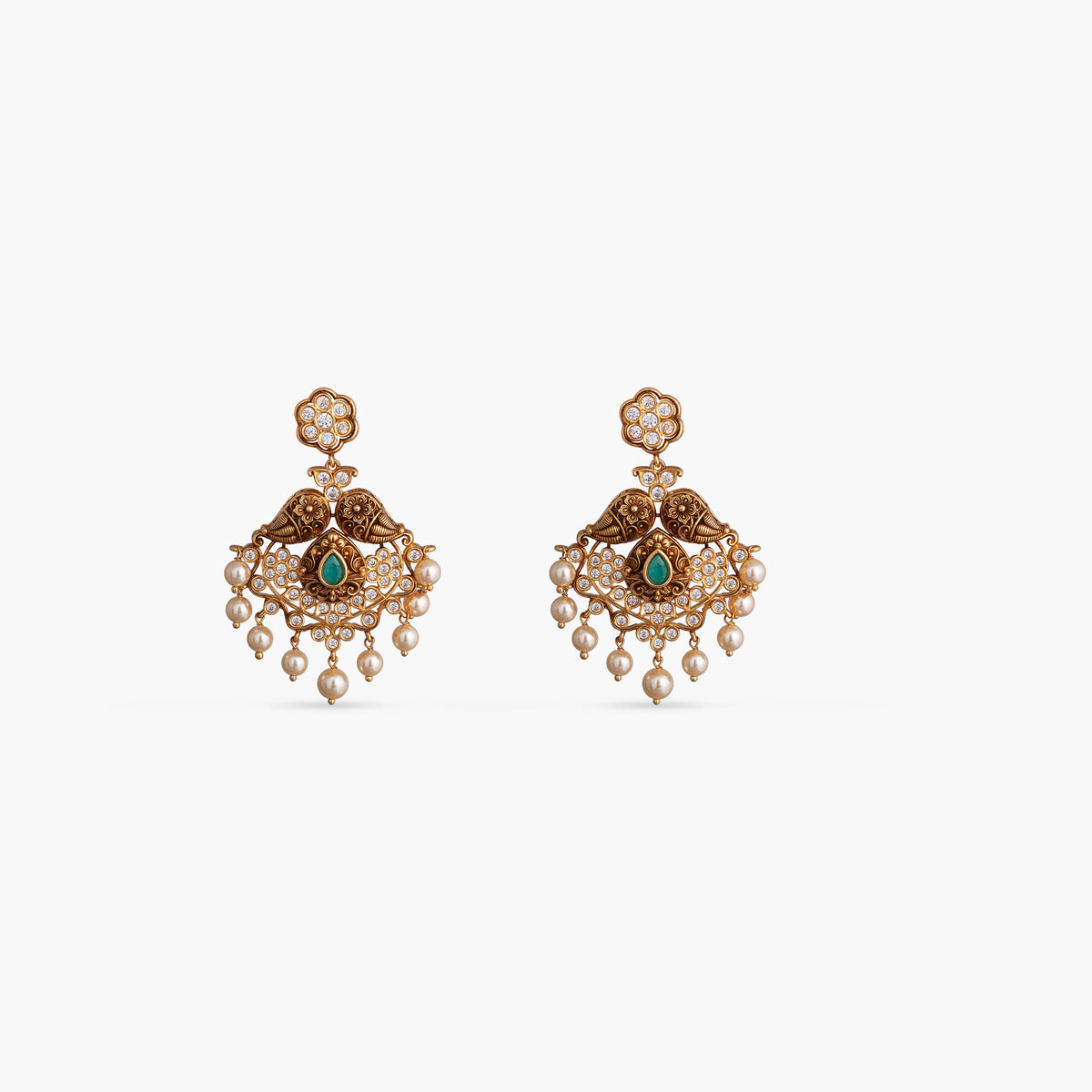Aishani Silver Temple Necklace Set